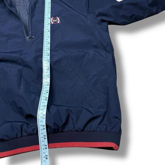 Denver Hayes Golf Windbreaker Jacket Navy Blue Half Zip Sz S Embroidered Logo - Picture 6 of 6